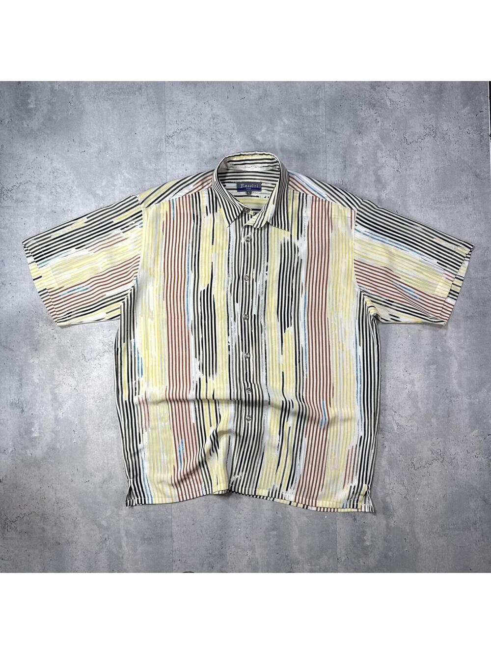 Y2K Bassiri 00s vintage multicolor striped button up shirt